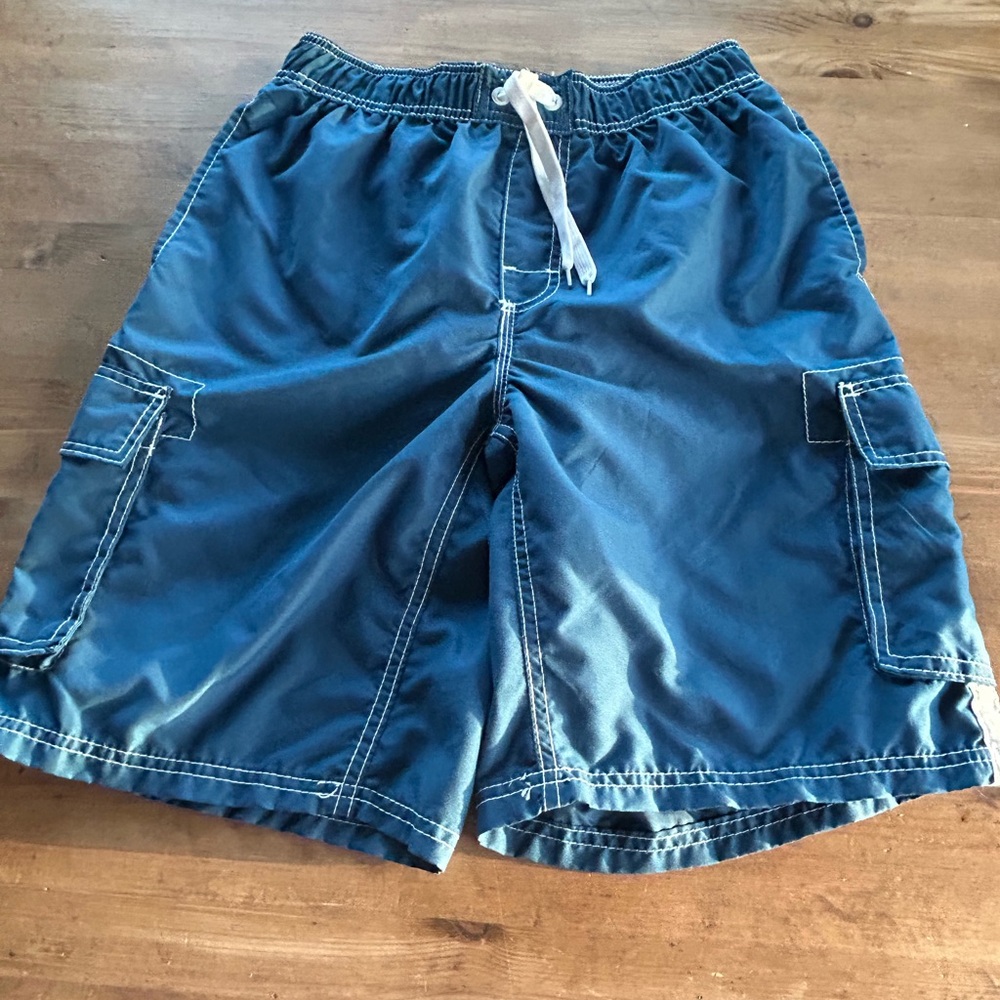 Kanu Surf Blue Cargo Swim Shorts with Drawstring Men’s M